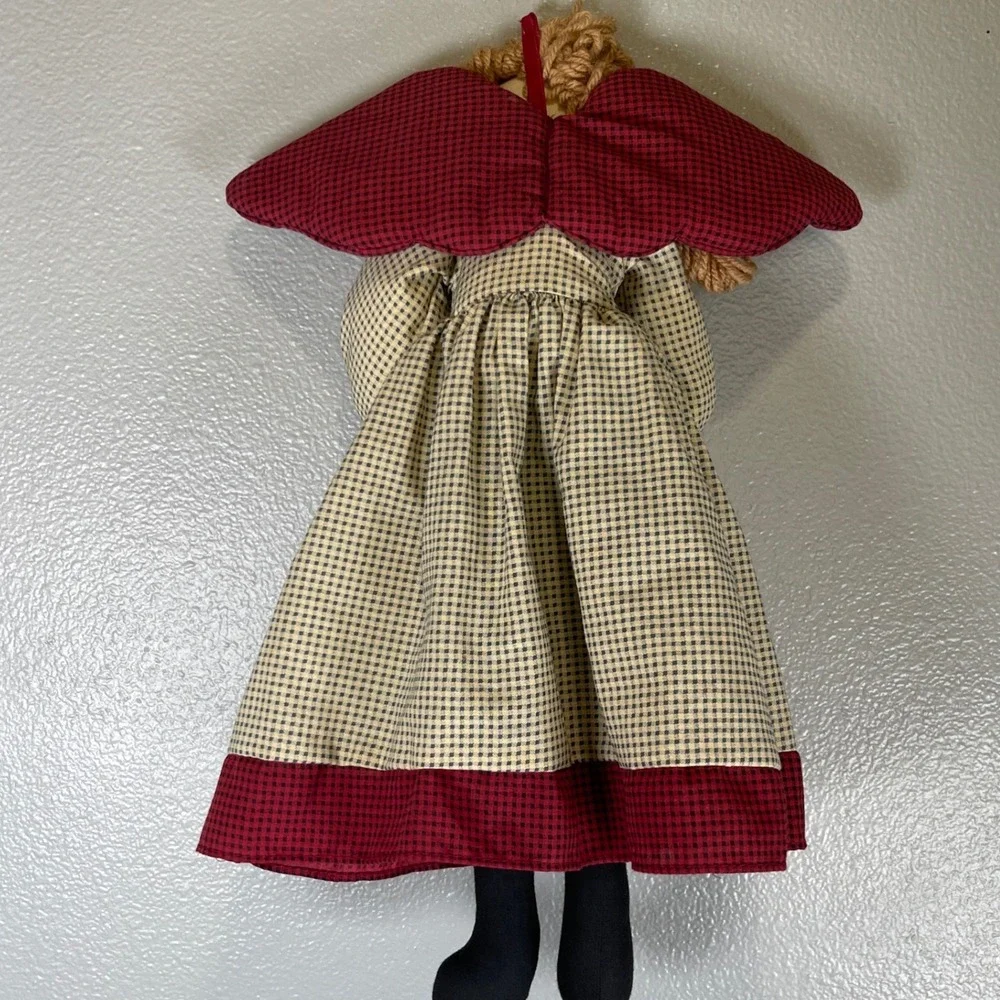Vintage‎ House of Lloyd Country Cloth Angel With Plaid Dress Holding a Star - Picture 2 of 9